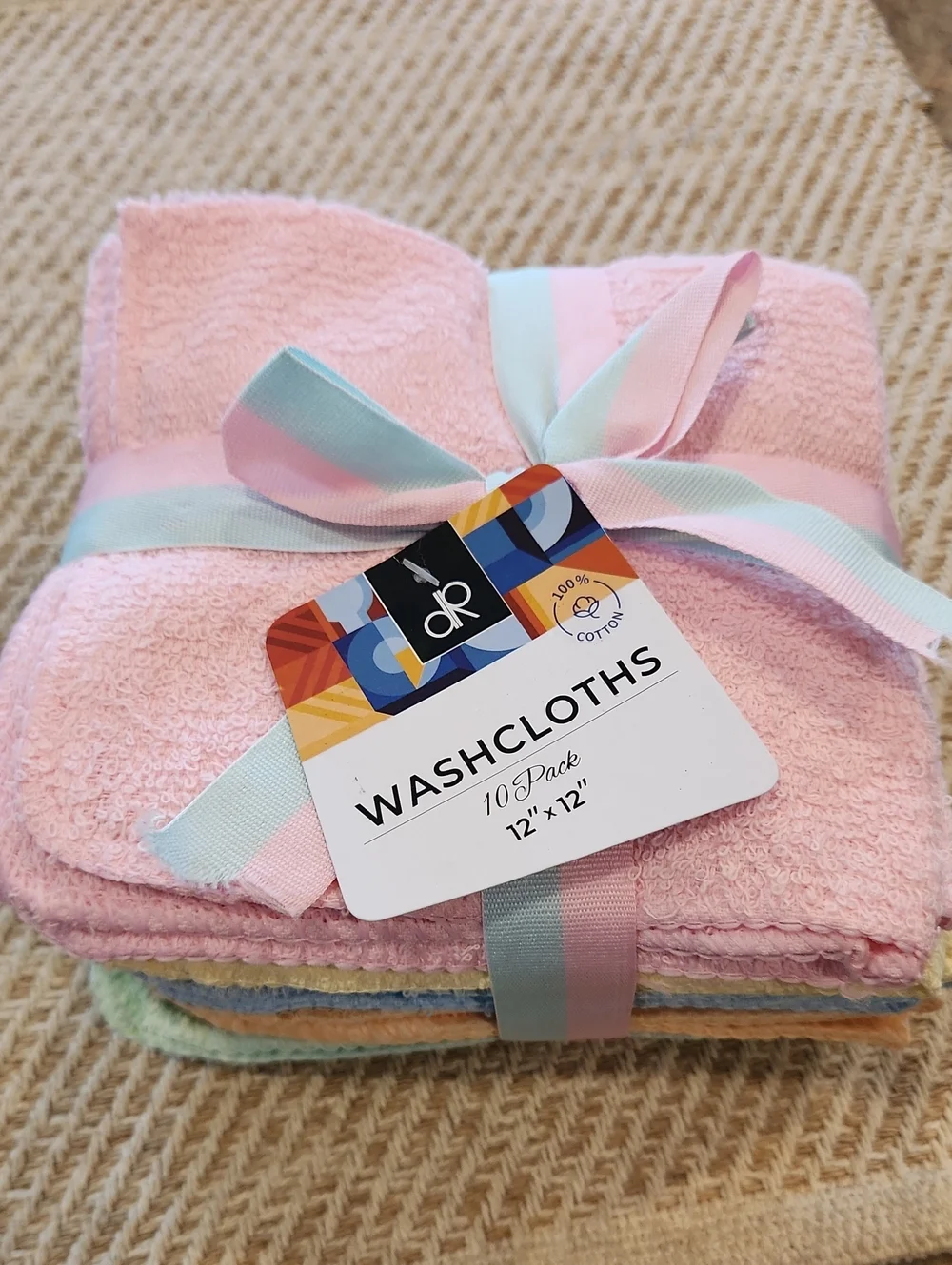 10 Pack 100% Cotton Washcloths